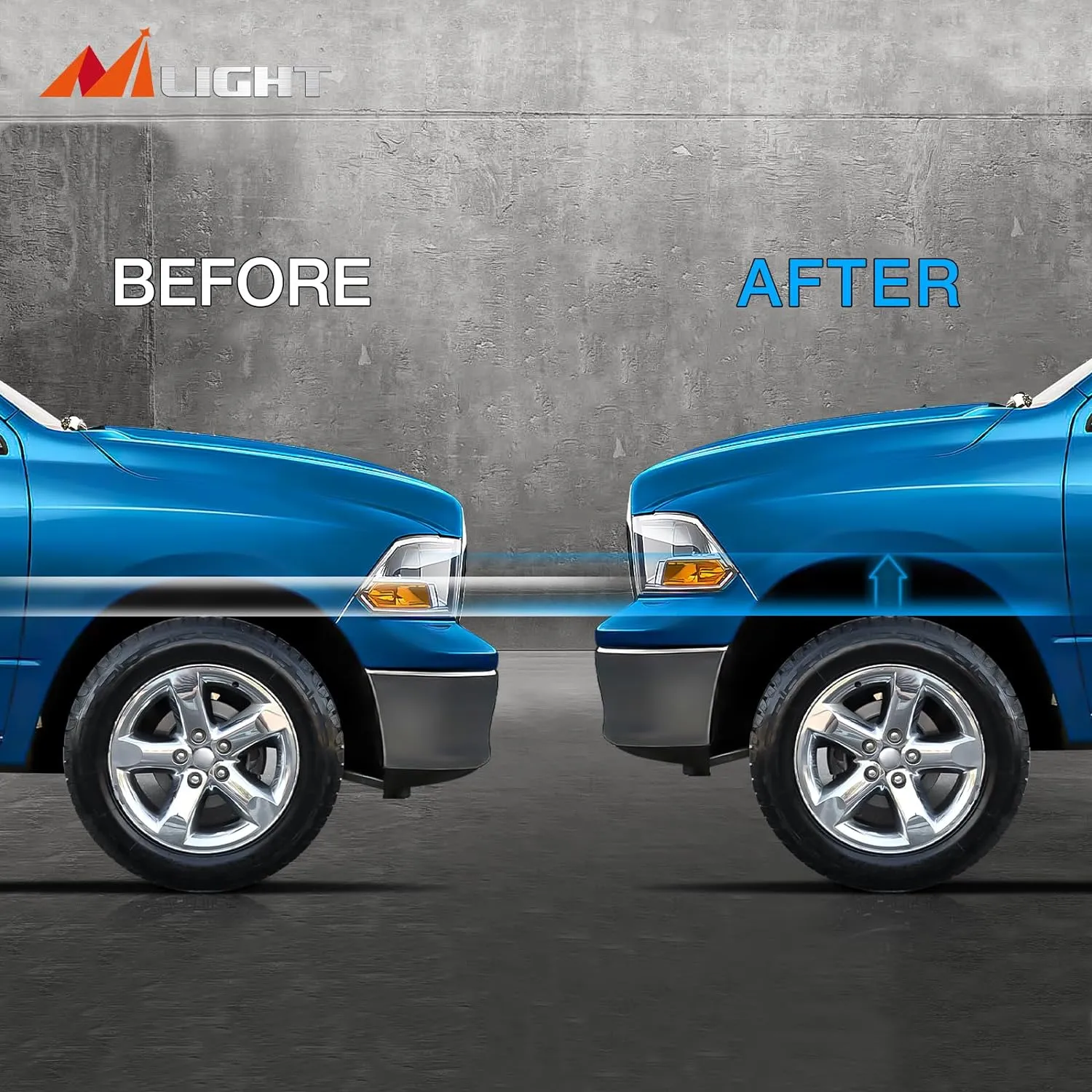 2 Inch Front Leveling Lift Kit for 2006-2023 Dodge Ram 1500 4WD Strut Spacer Suspension Lift Kits