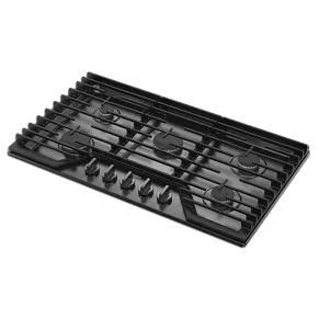 36" Gas Cooktop With Ez-2-Lift Hinged Cast-Iron Grates - Black Stainless