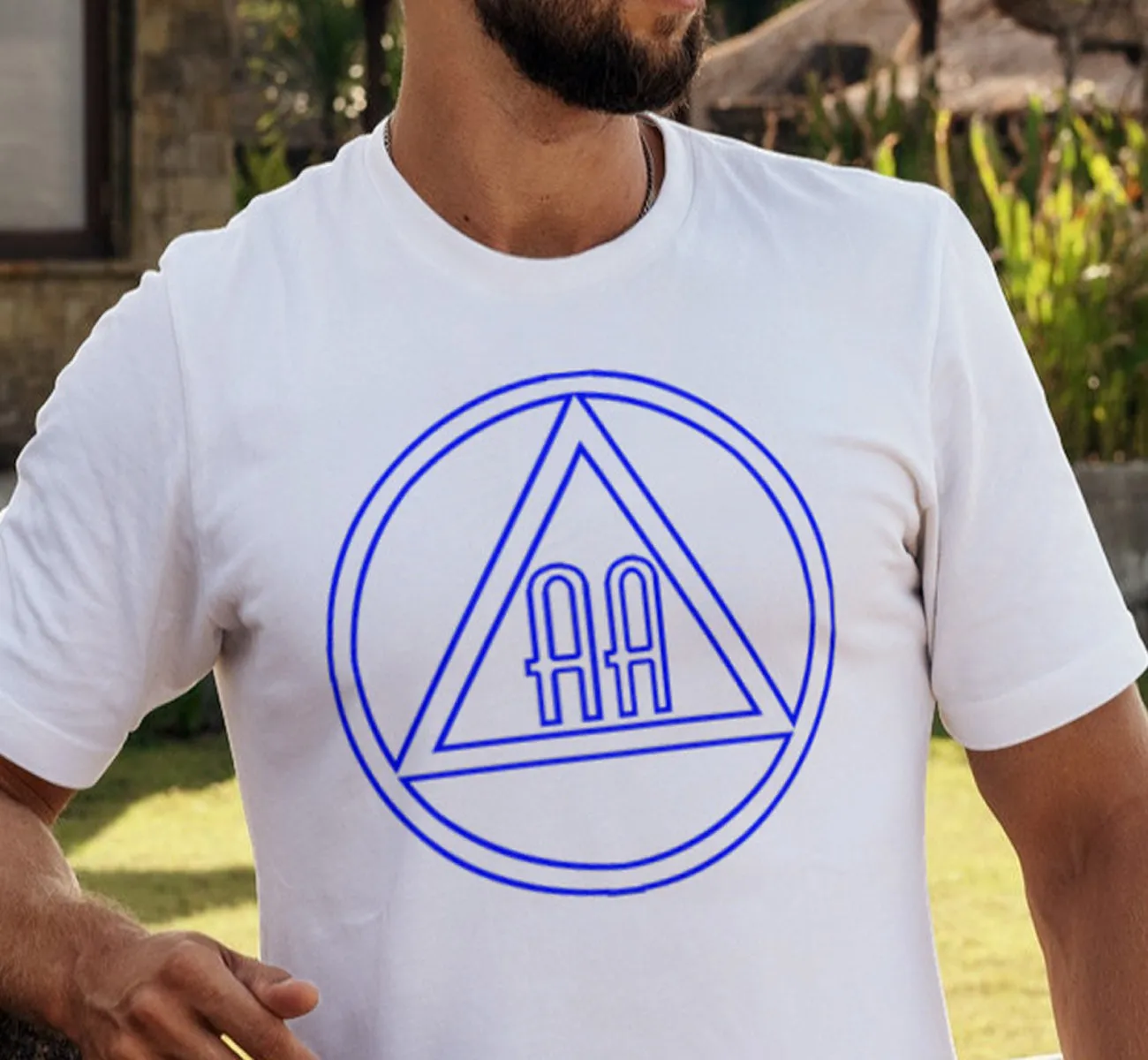 AA - 10"  Outlined AA Symbols SS/LS Tee
