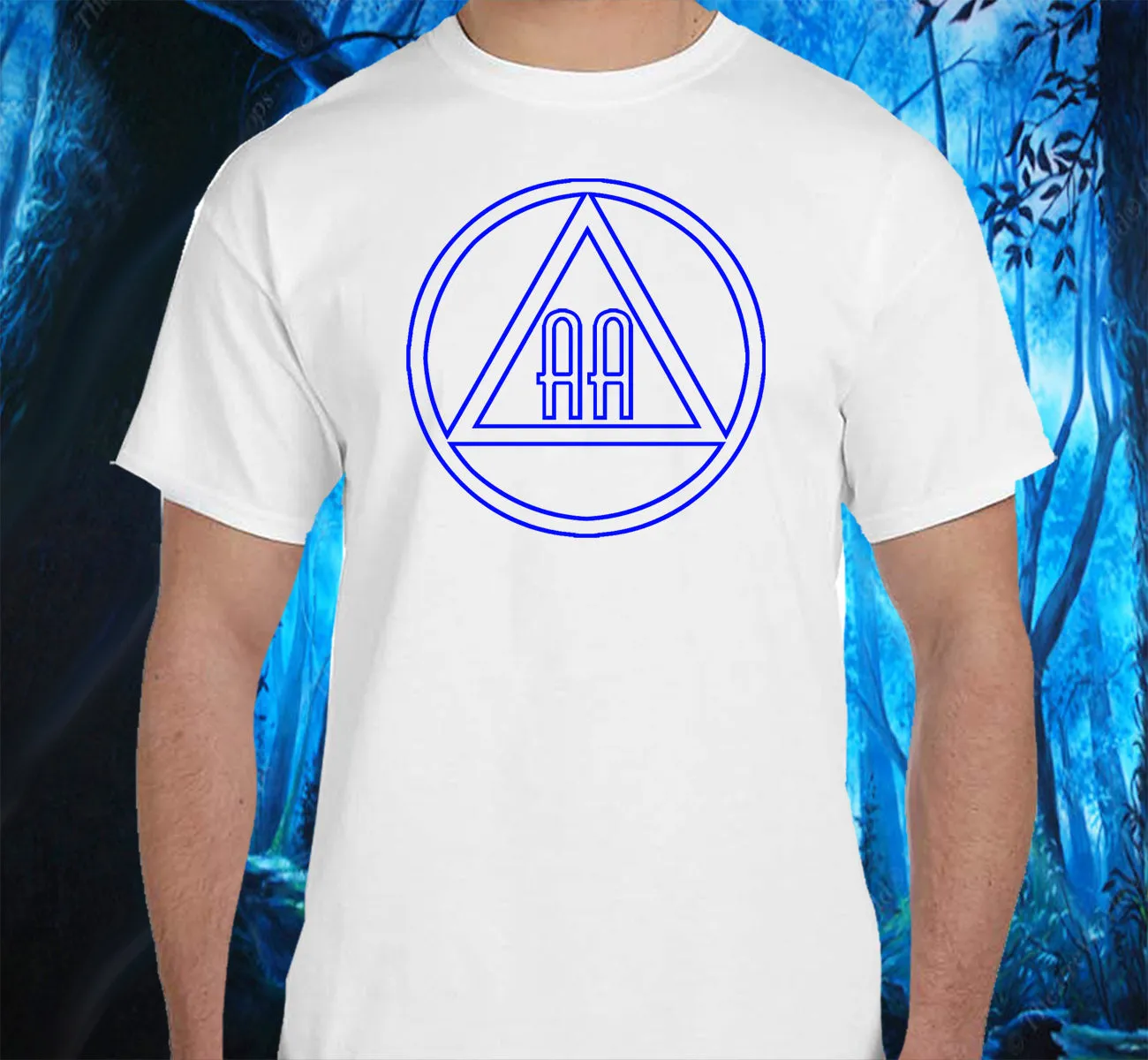 AA - 10"  Outlined AA Symbols SS/LS Tee