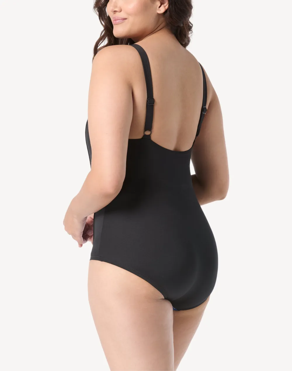 Boreal Palm Scoop Neck Polyester One Piece Swimsuit