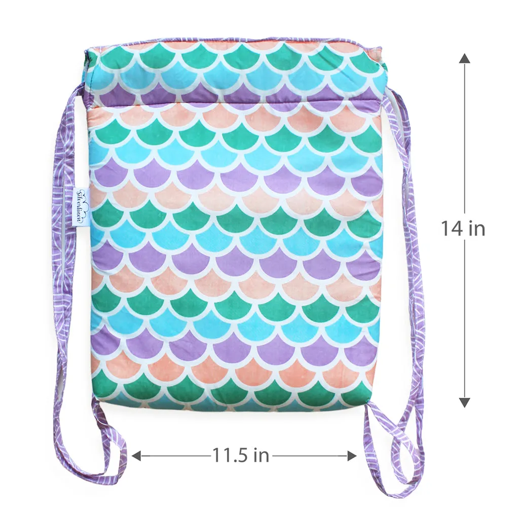 Cotton Drawstring Bag With Waterproof Lining - Shells