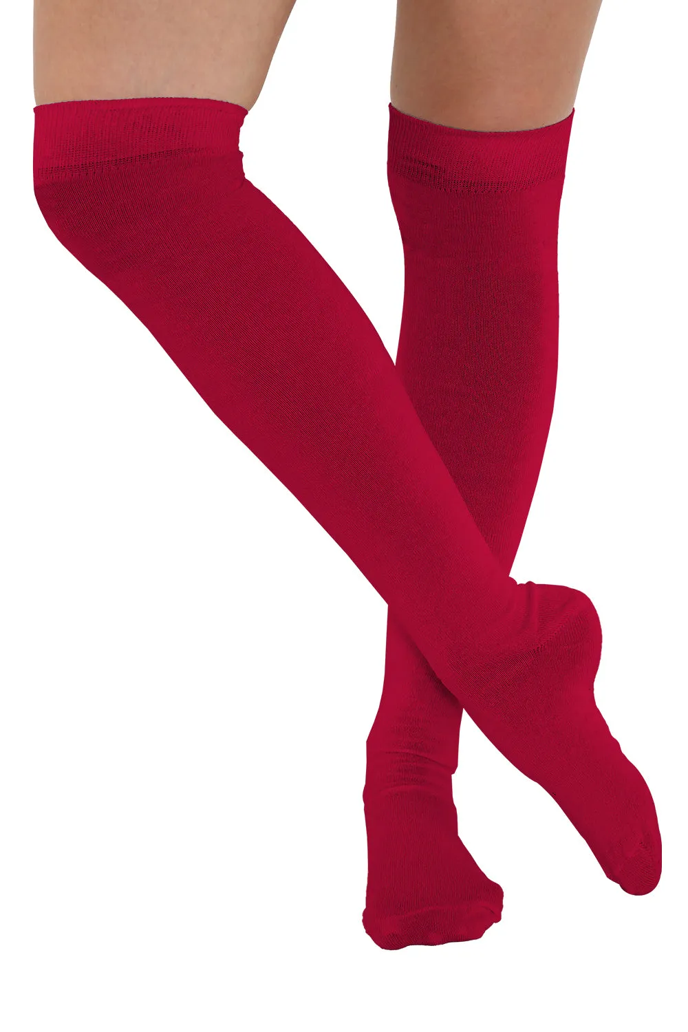 Crazy Chick Plain OTK Socks
