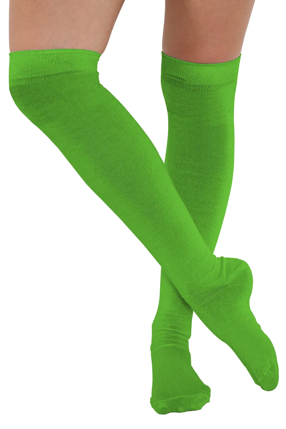 Crazy Chick Plain OTK Socks