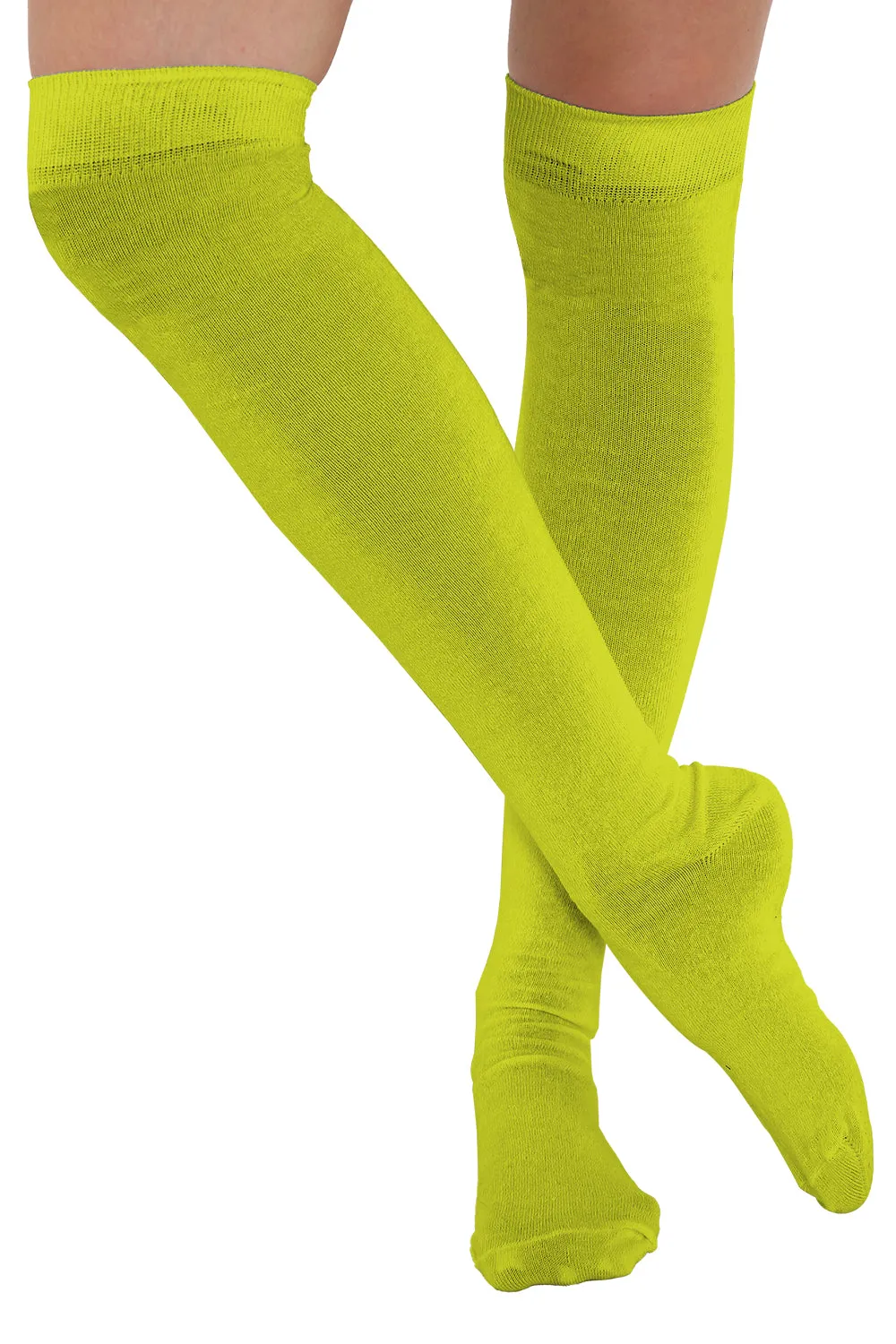 Crazy Chick Plain OTK Socks