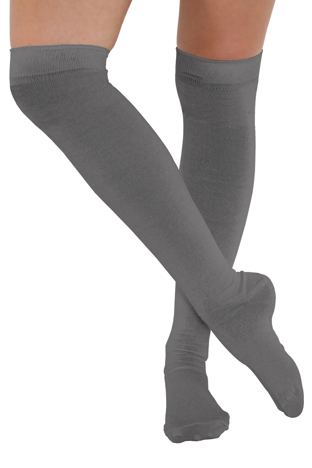 Crazy Chick Plain OTK Socks