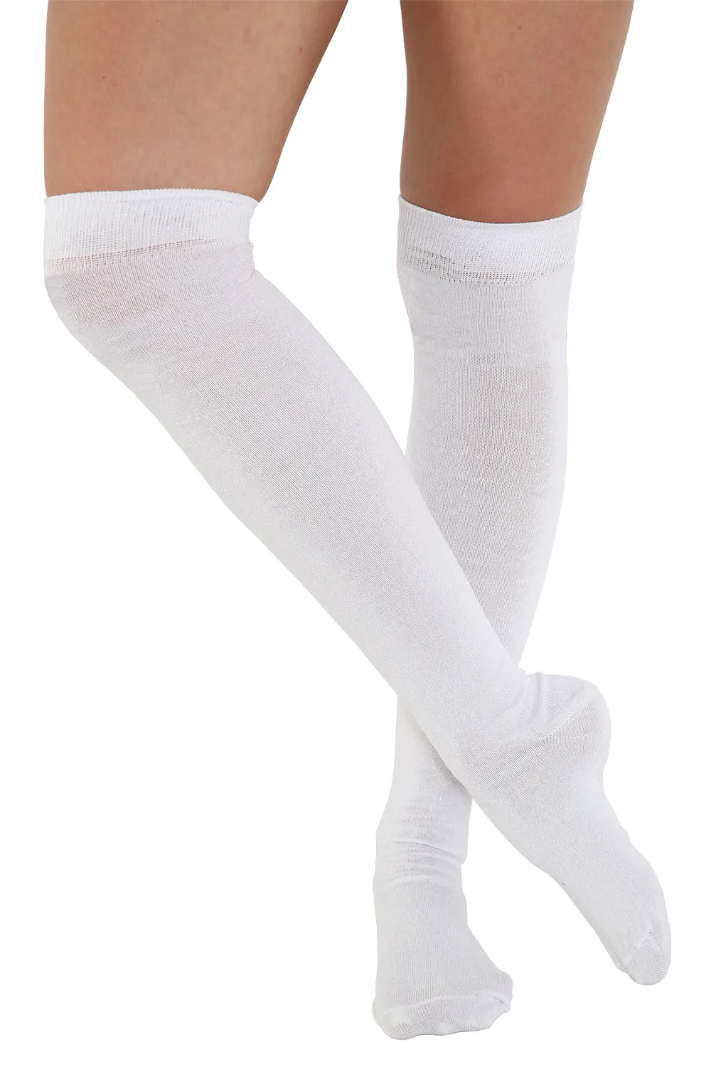 Crazy Chick Plain OTK Socks