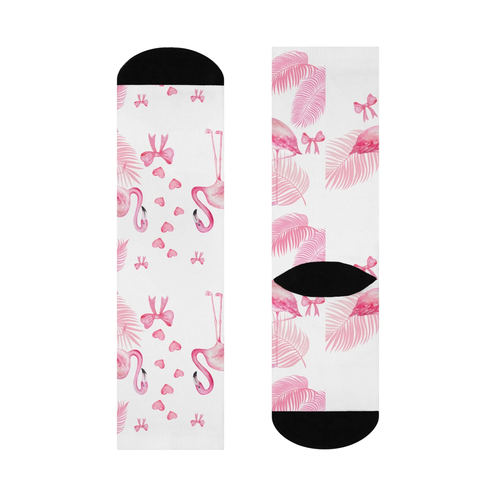Crew Socks: Pink Flamingo