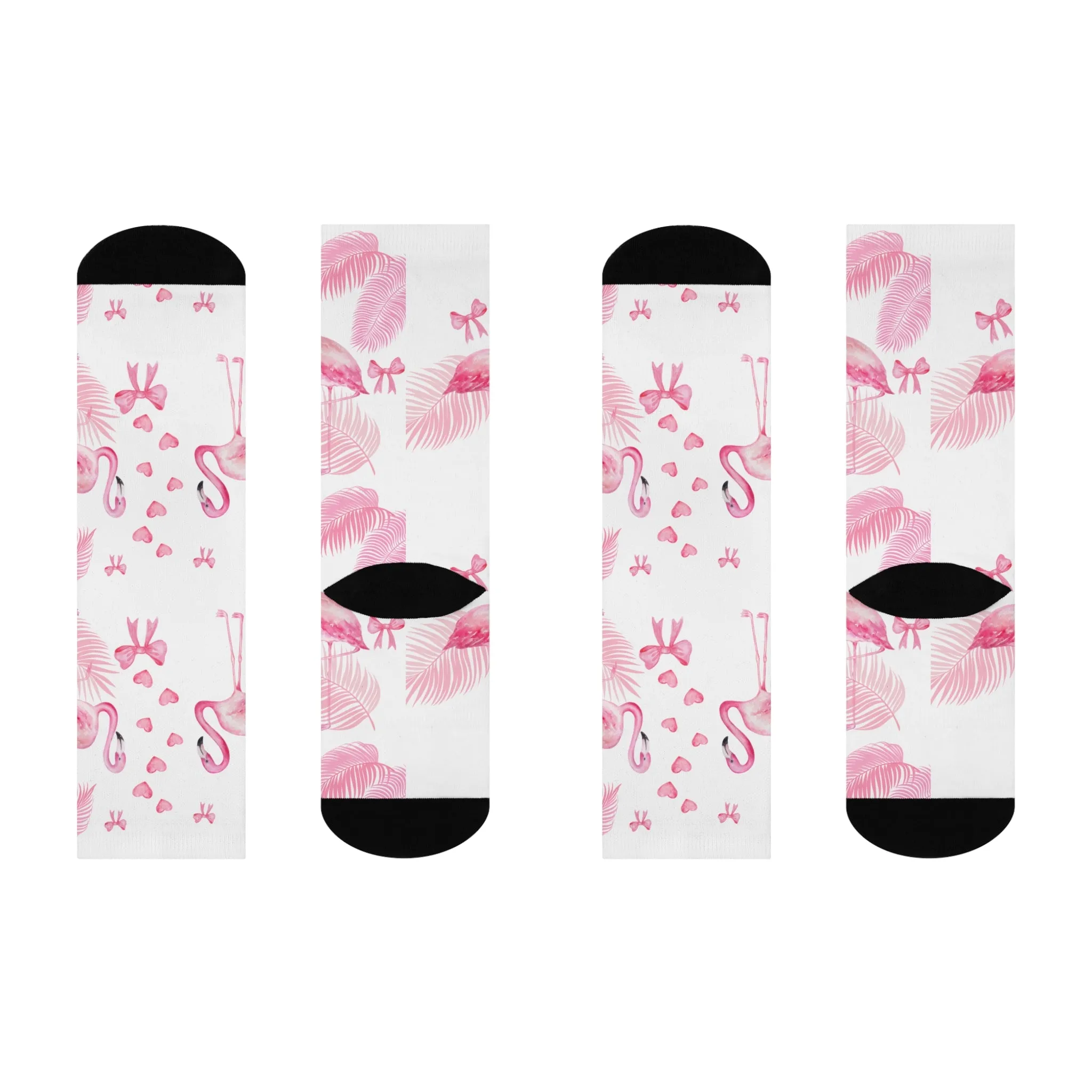 Crew Socks: Pink Flamingo