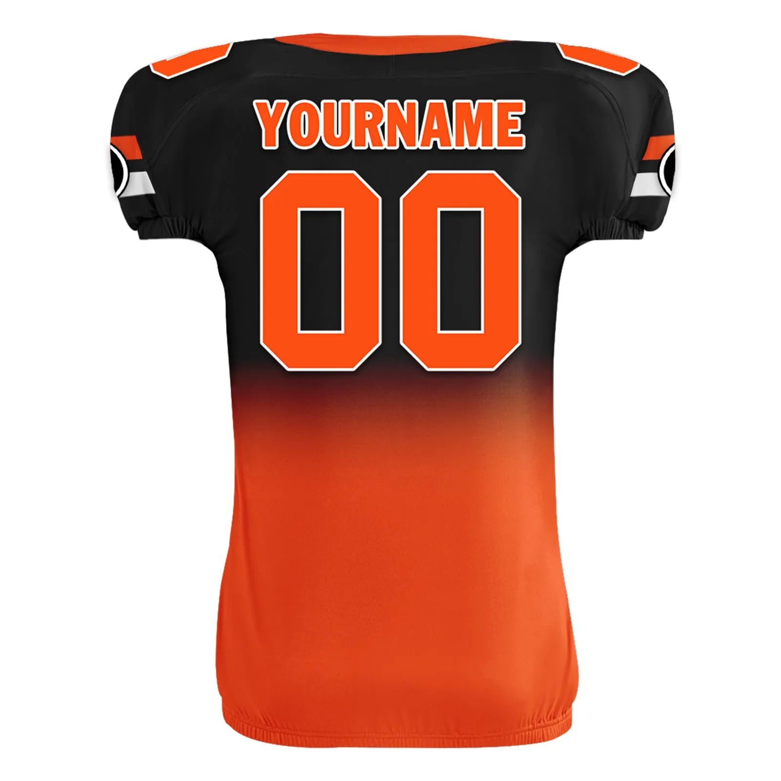 Custom Black Orange Fade Fashion Cincinnati High-Performance American Football Jersey FBJ06-D020252-6