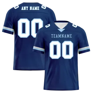 Custom Blue Classic Style Personalized Authentic Football Jersey FBJ02-bd0a70a7