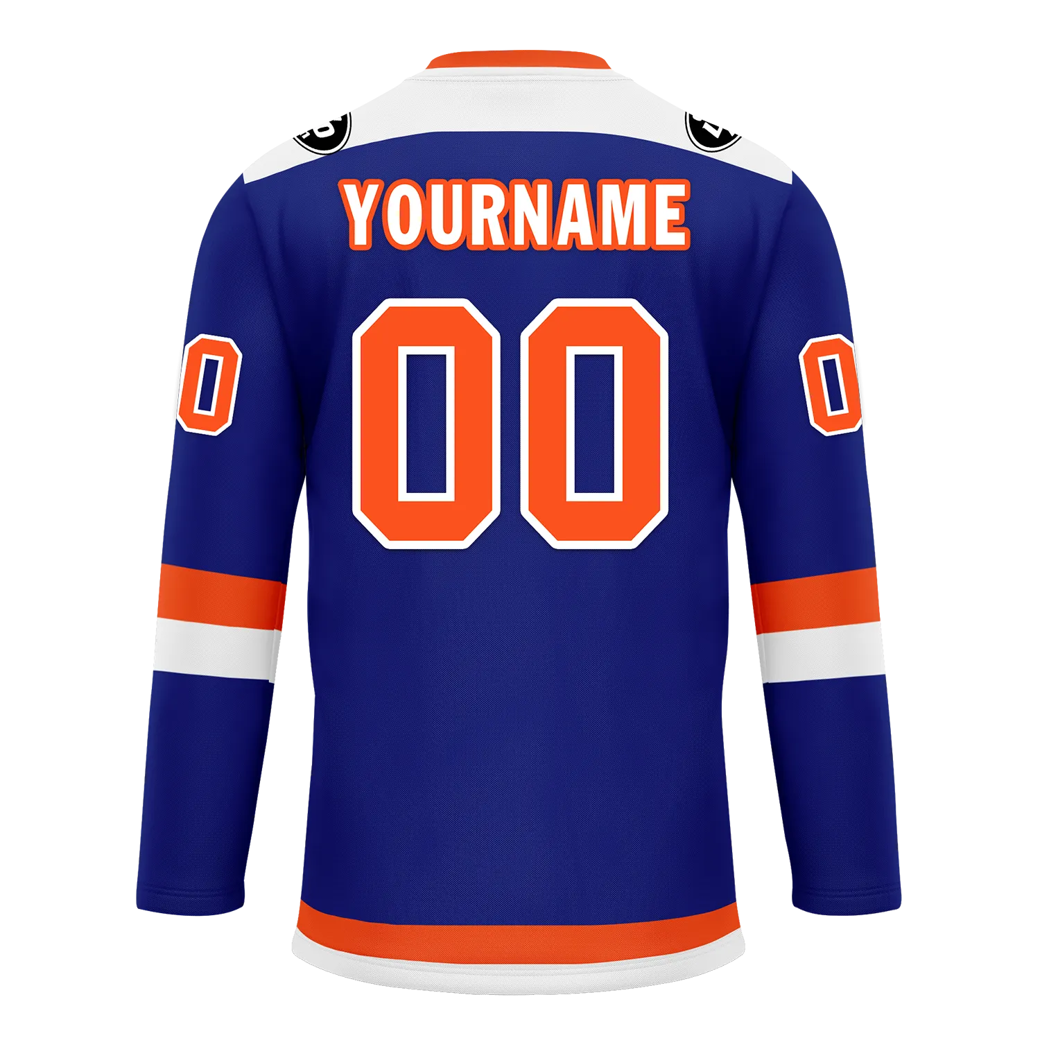 Custom Blue Orange Personalized Hockey Jersey HCKJ01-D0a700f