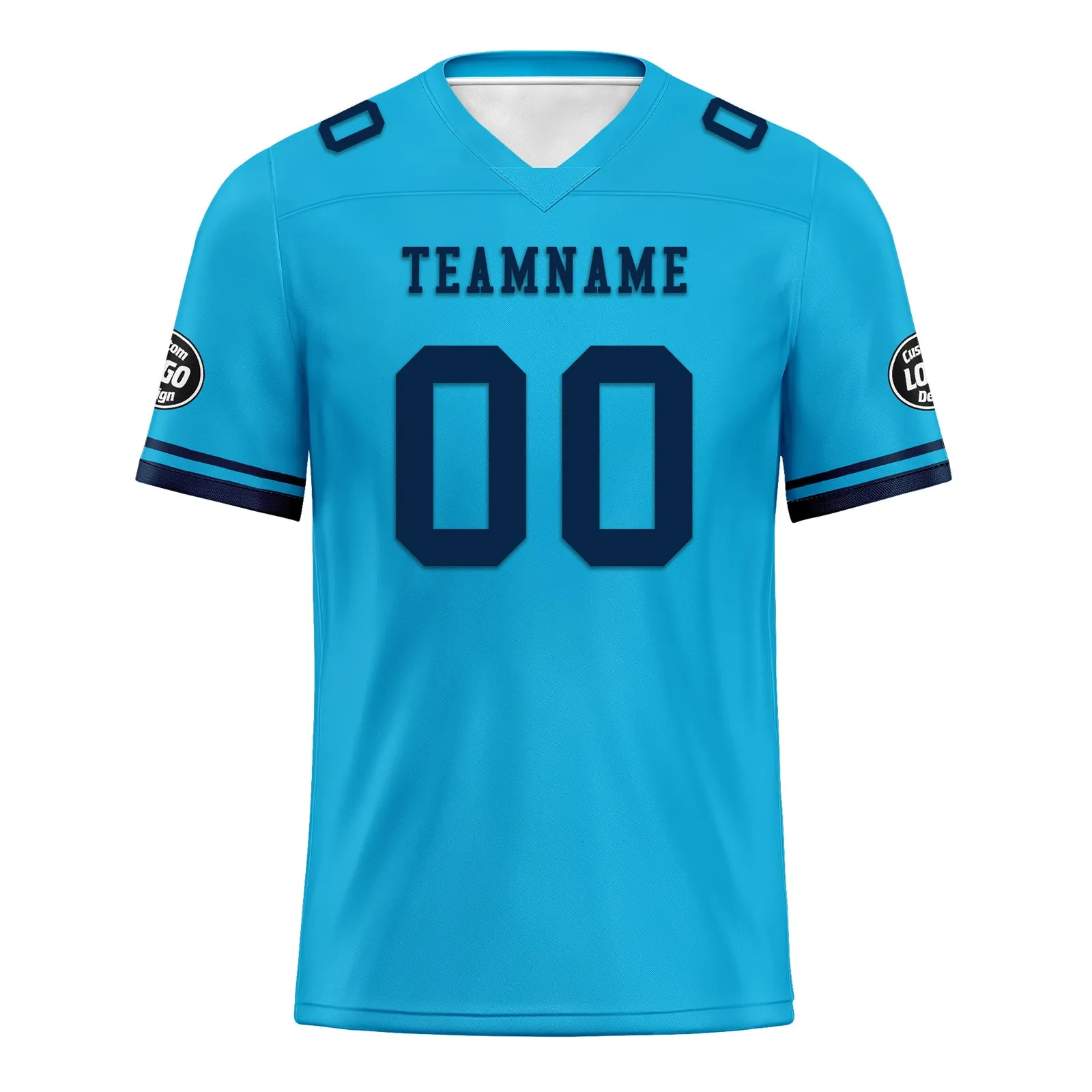 Custom Blue Tennessee Personalized Authentic Football Jersey FBJ02-D020263-32