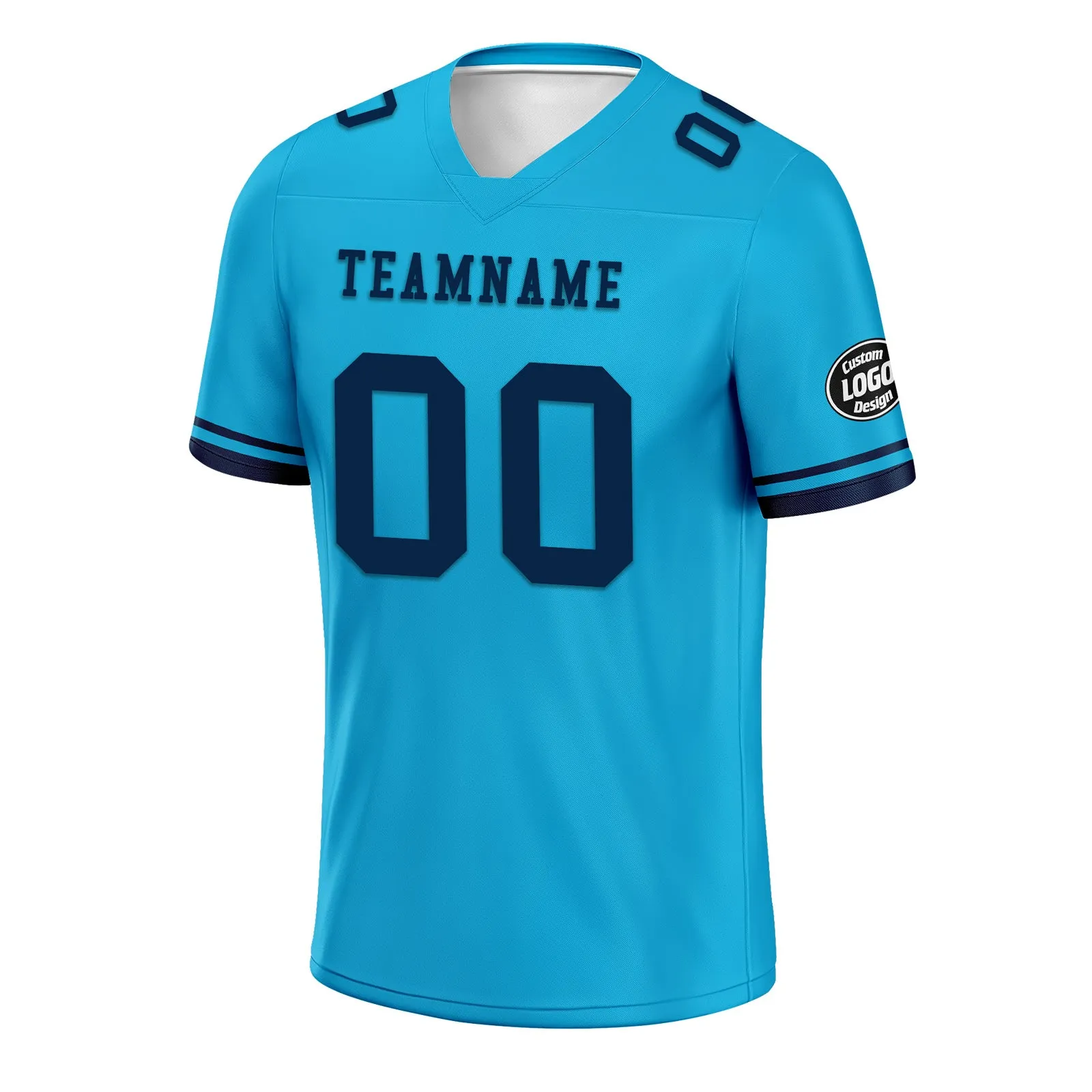 Custom Blue Tennessee Personalized Authentic Football Jersey FBJ02-D020263-32