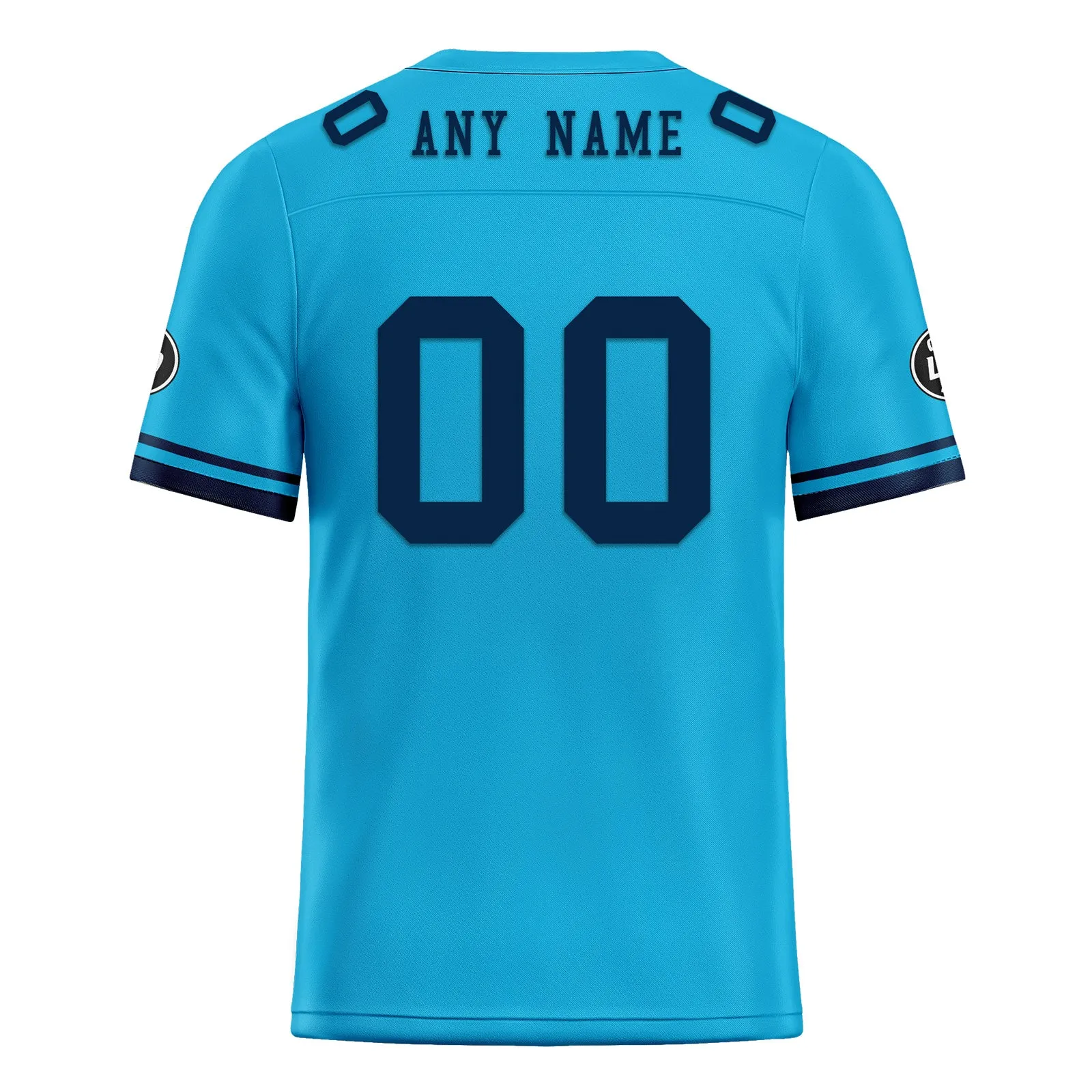 Custom Blue Tennessee Personalized Authentic Football Jersey FBJ02-D020263-32