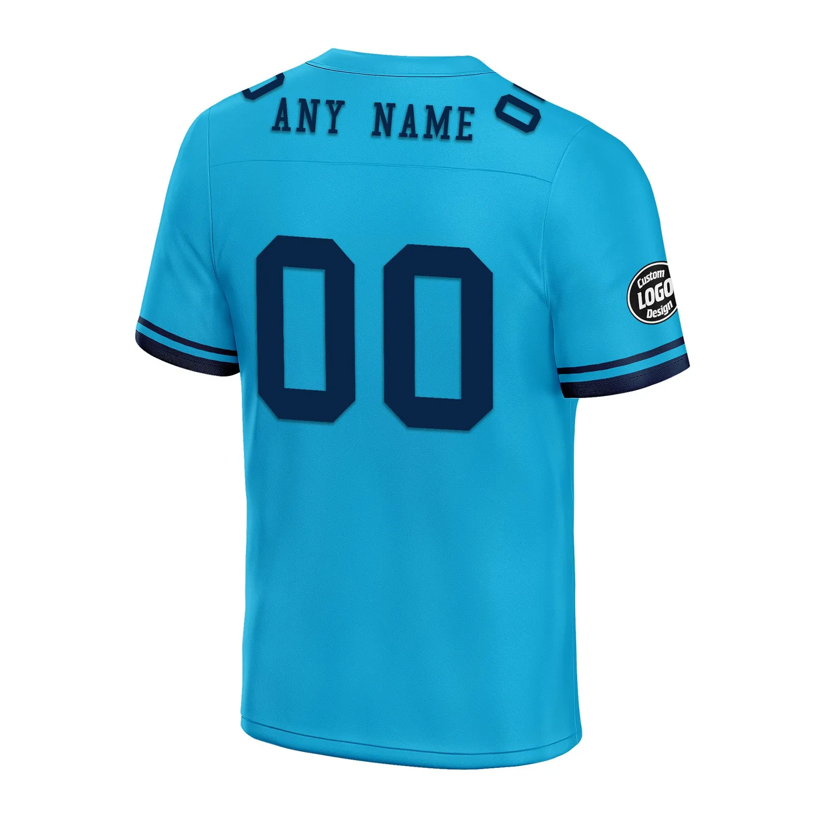 Custom Blue Tennessee Personalized Authentic Football Jersey FBJ02-D020263-32