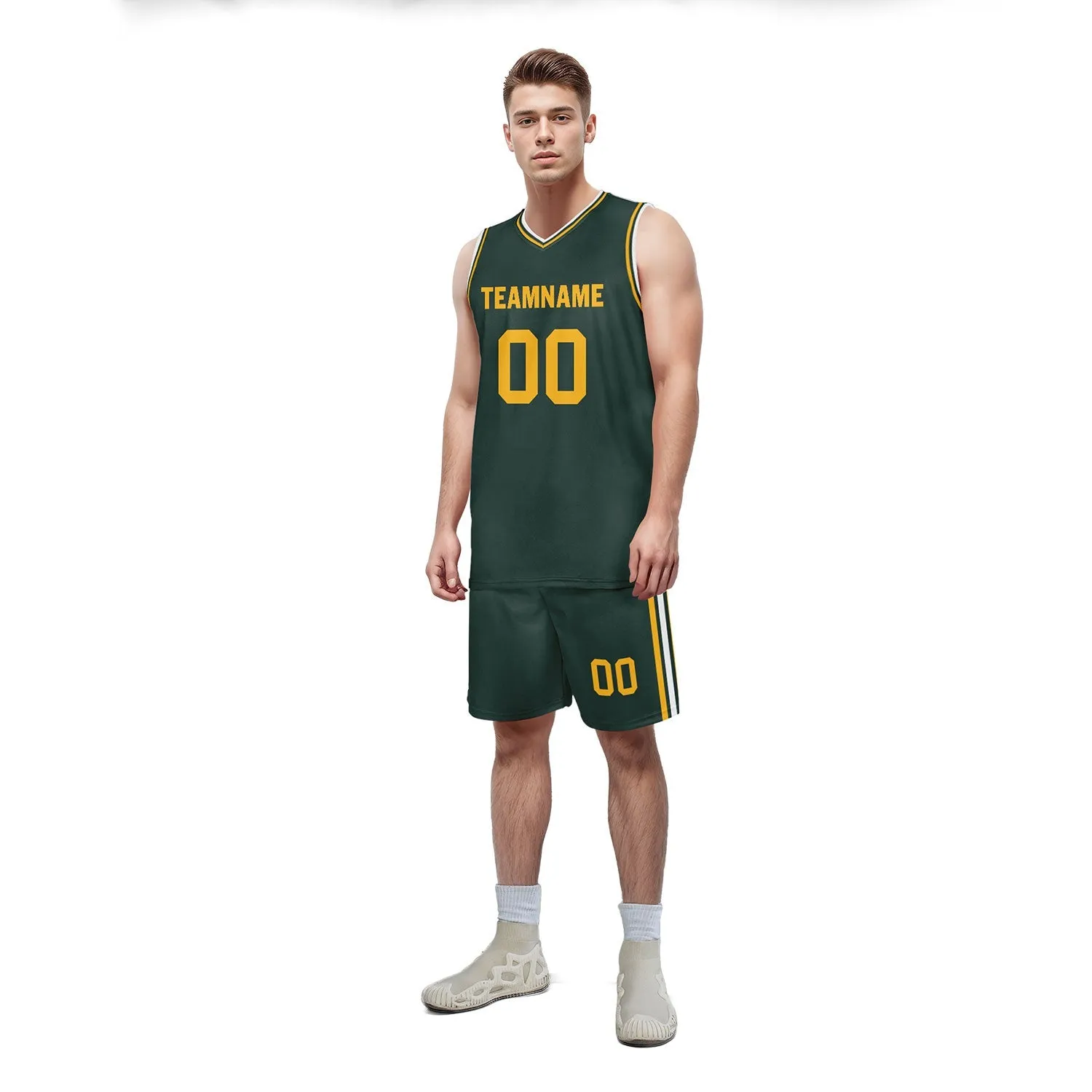 Custom Green Classic Style Sports Uniform Basketball Jersey BBJ01-D020105-10