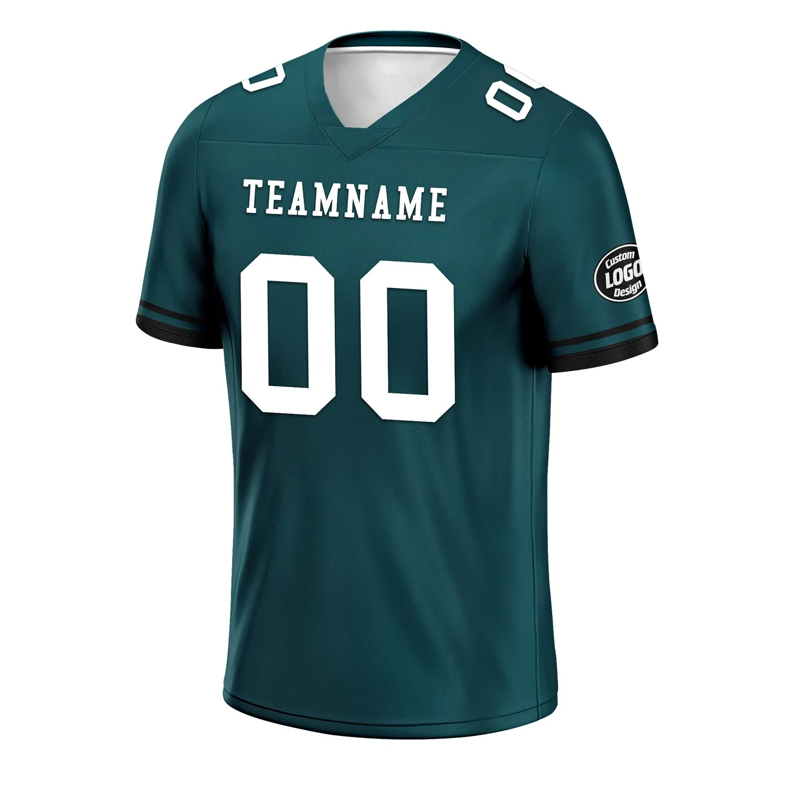 Custom Green Philadelphia Personalized Authentic Football Jersey FBJ02-D020263-23