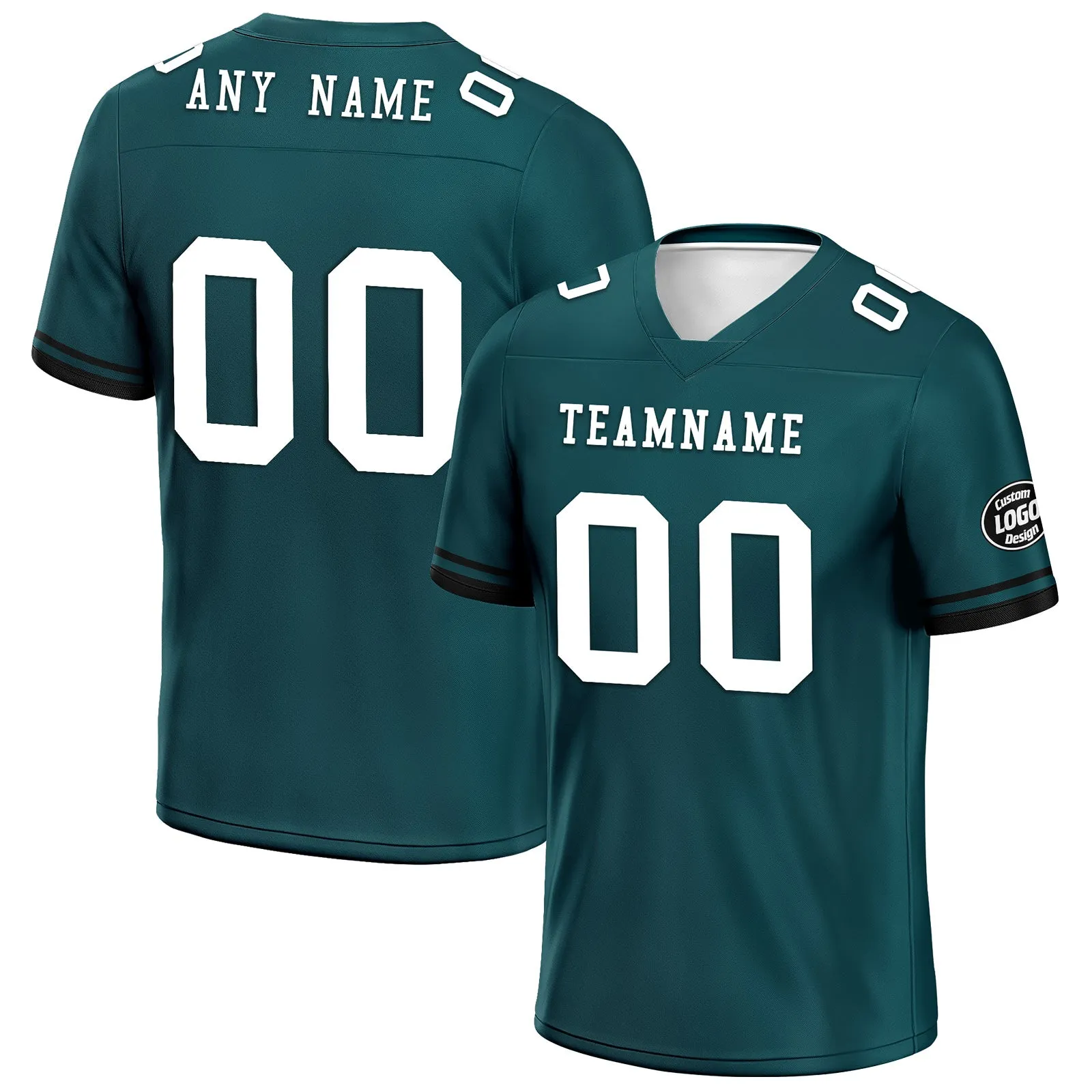 Custom Green Philadelphia Personalized Authentic Football Jersey FBJ02-D020263-23