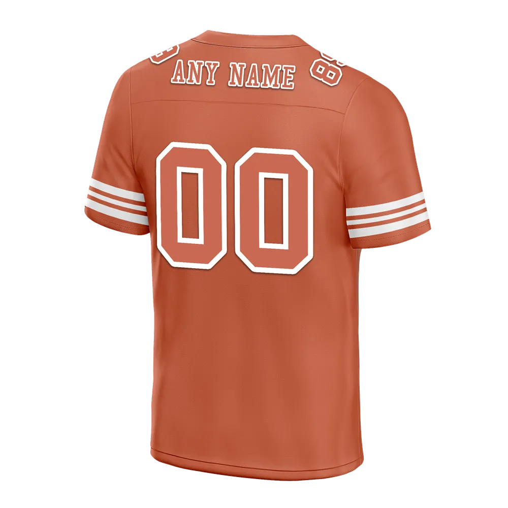 Custom Orange Tie Dye Orange Personalized Authentic Football Jersey FBJ02-bc0fa7d