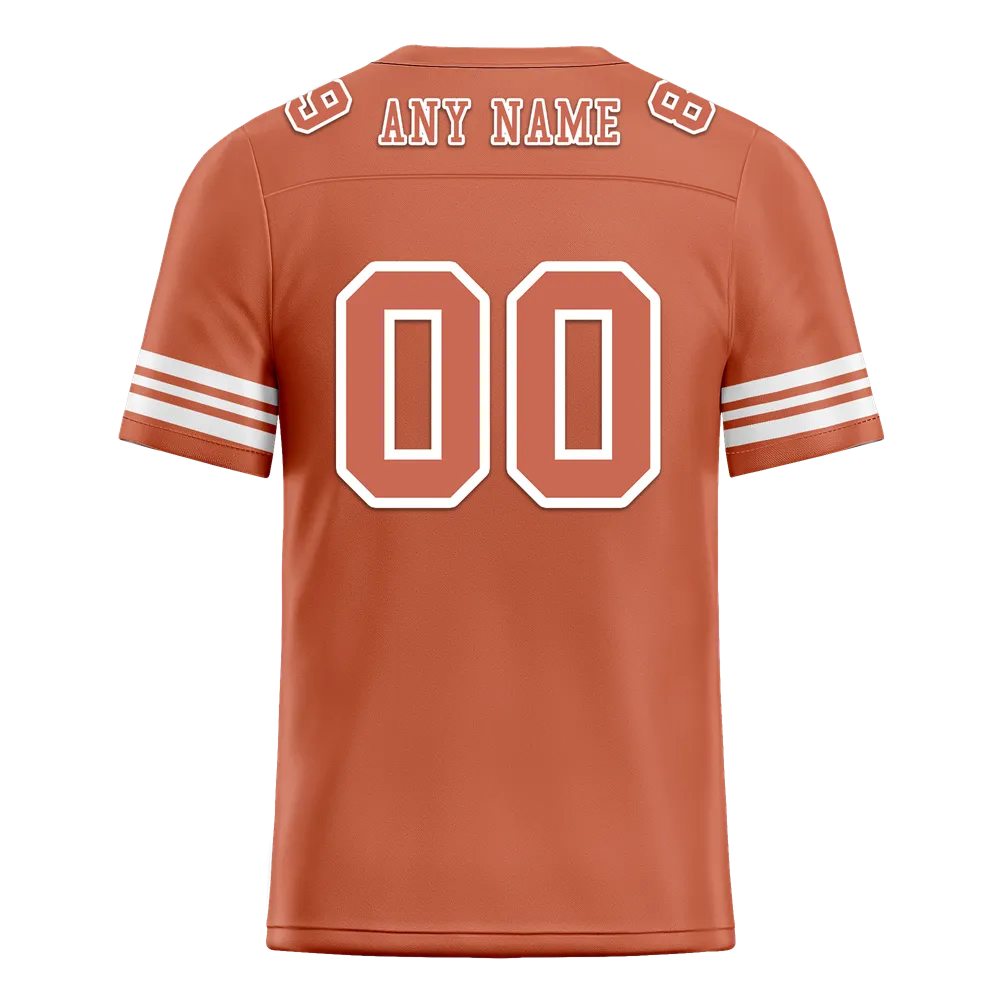 Custom Orange Tie Dye Orange Personalized Authentic Football Jersey FBJ02-bc0fa7d