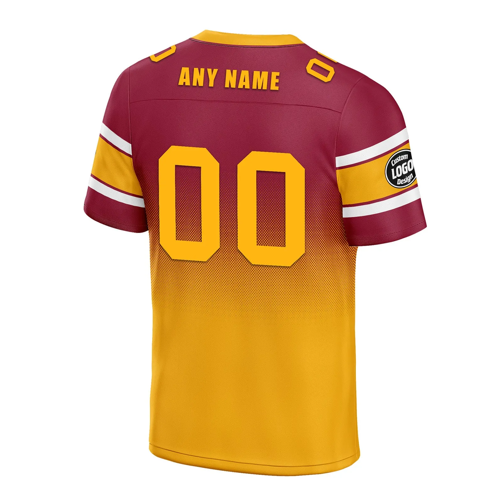 Custom Red Yellow Arizona Personalized Authentic Football Jersey FBJ02-D020249-1
