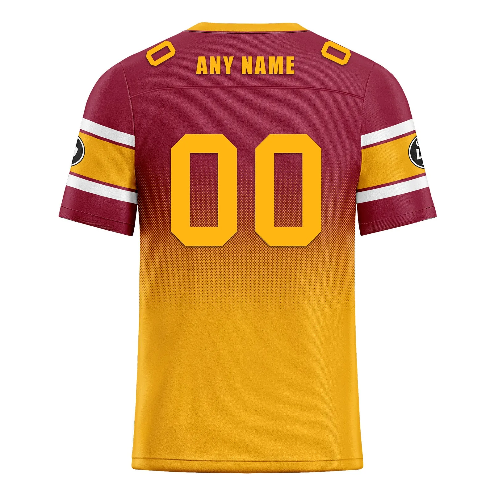 Custom Red Yellow Arizona Personalized Authentic Football Jersey FBJ02-D020249-1