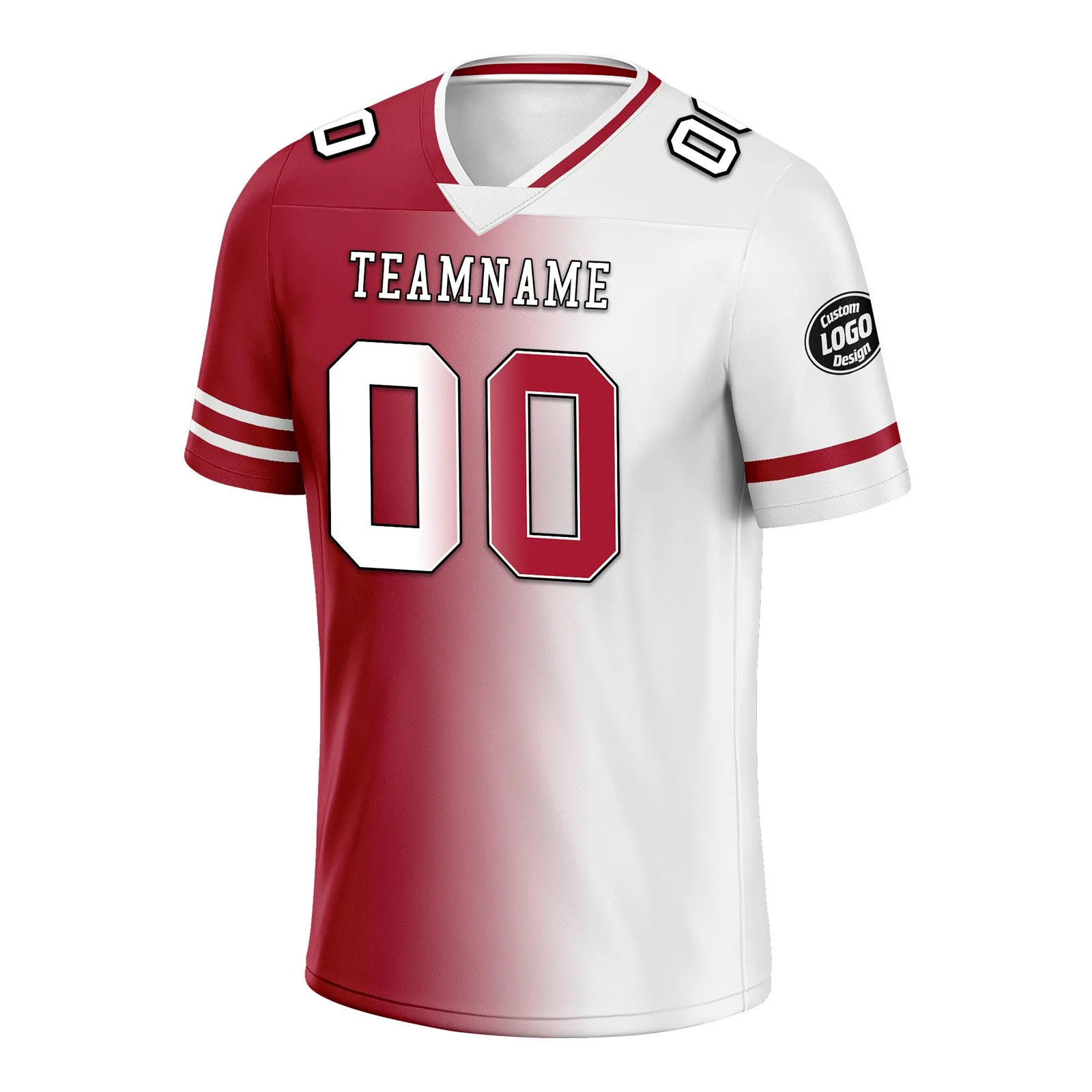 Custom White Red New York Personalized Authentic Football Jersey FBJ02-D028017-11