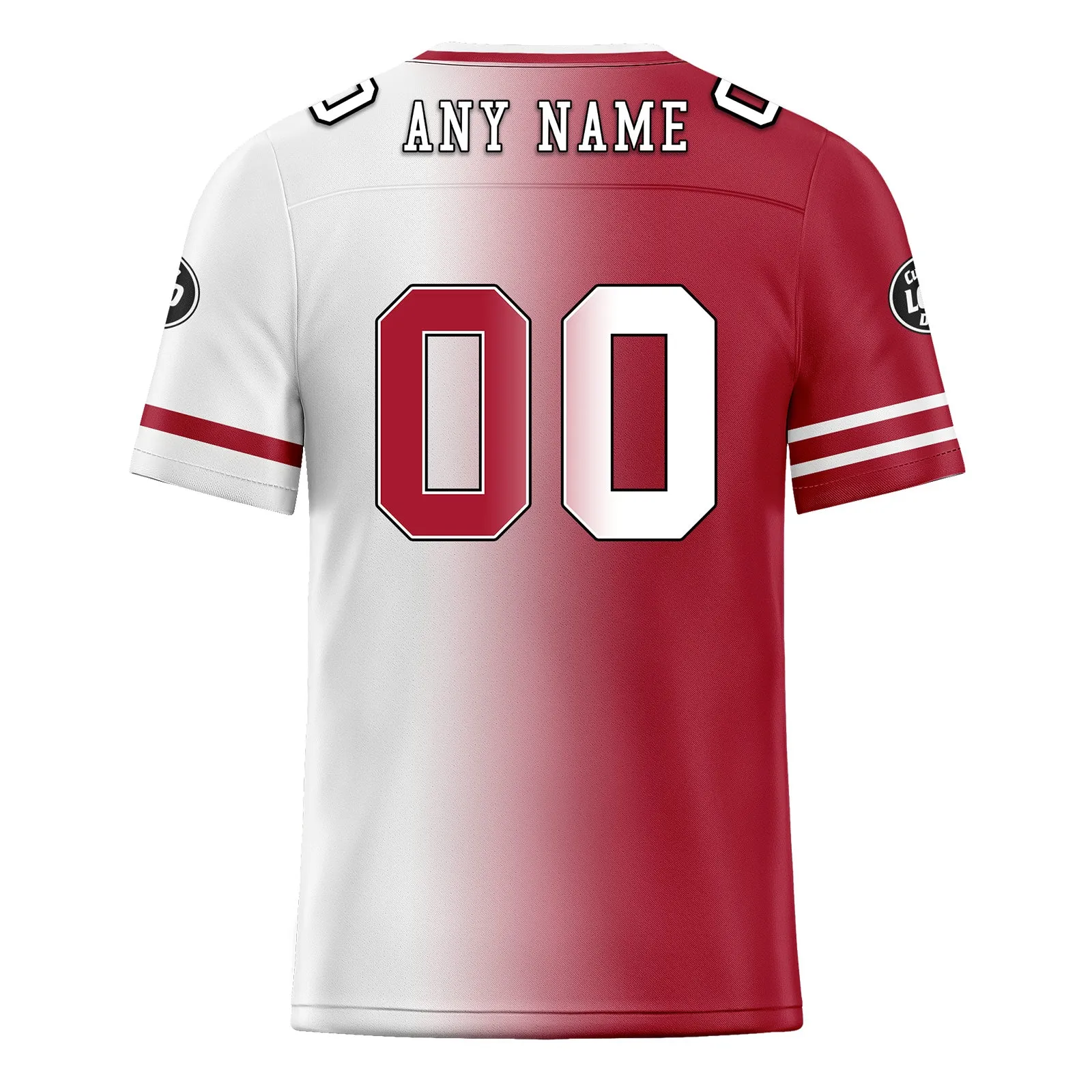 Custom White Red New York Personalized Authentic Football Jersey FBJ02-D028017-11