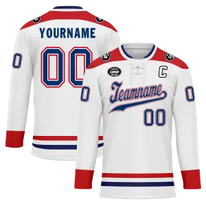 Custom White Red Personalized Hockey Jersey HCKJ01-D0a70a8