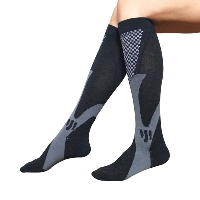 Cuzcare Compression Socks Unisex Anti-cramping Breathable Knee-high Stockings