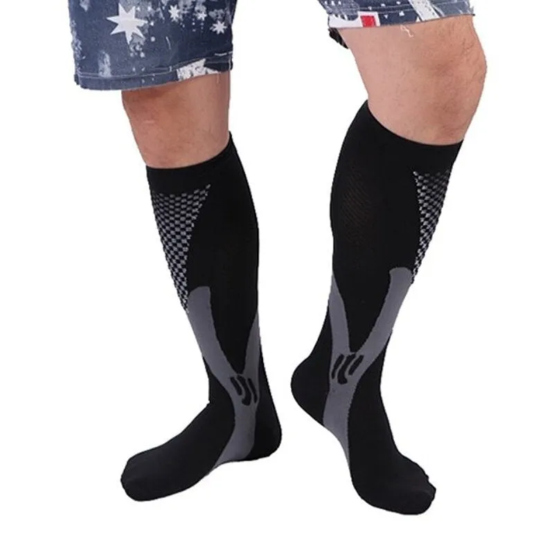 Cuzcare Compression Socks Unisex Anti-cramping Breathable Knee-high Stockings
