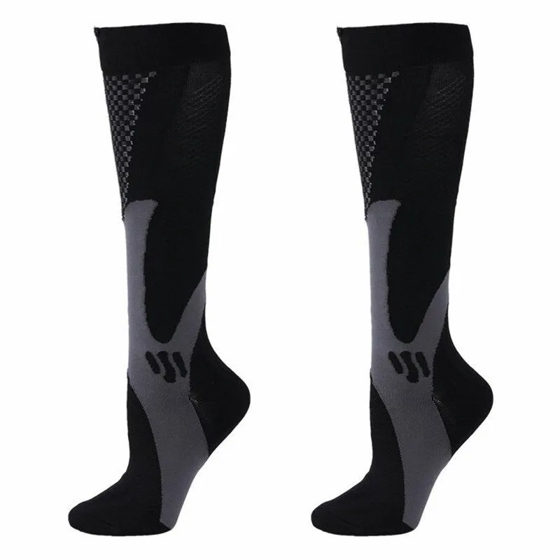 Cuzcare Compression Socks Unisex Anti-cramping Breathable Knee-high Stockings