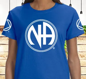 ldTs- Large White NA Symbol Ladies T's