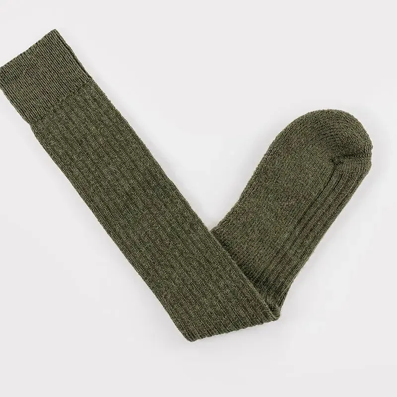 Pairs Scotland Green Wool Knee Highs