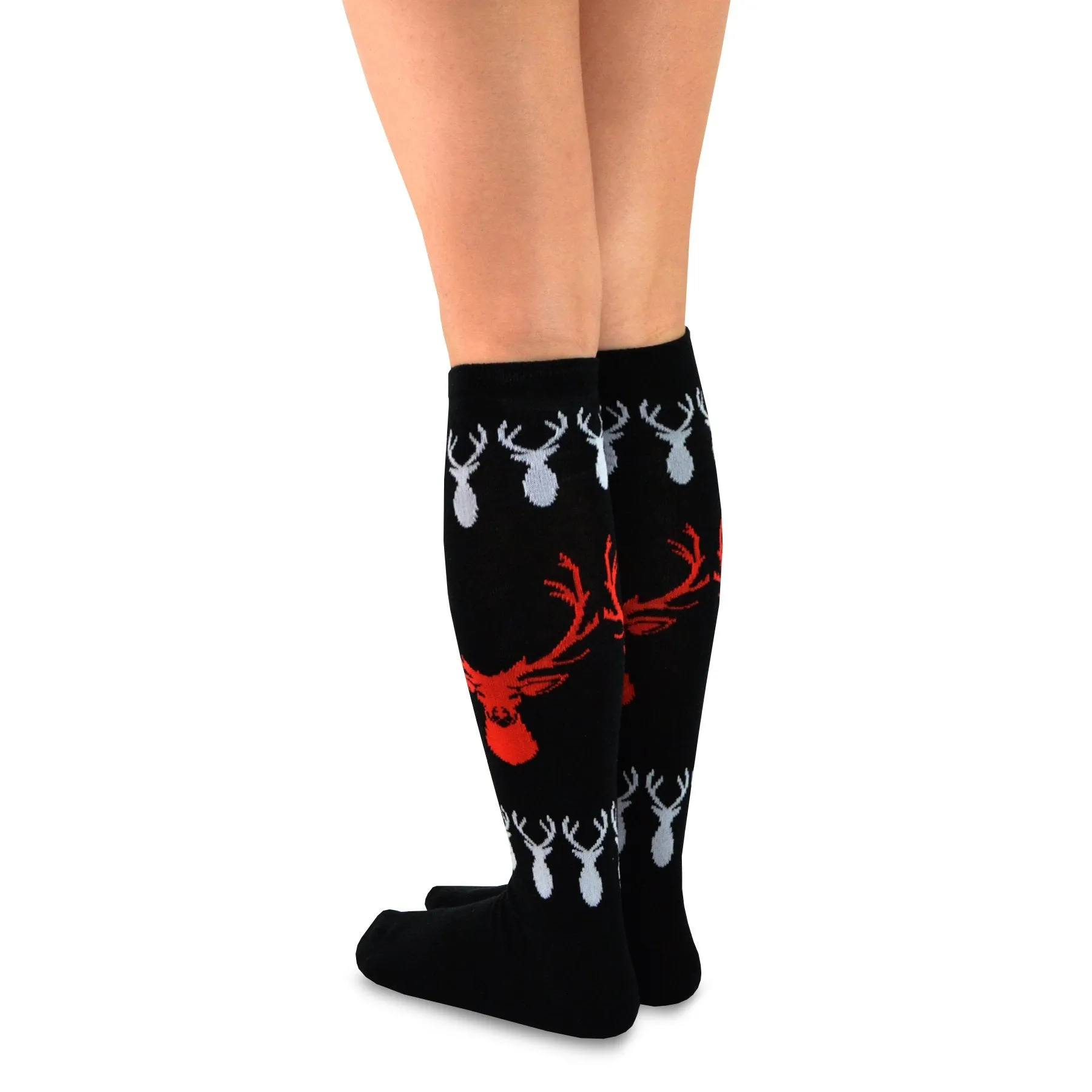 TeeHee Socks Women's Novelty Cotton Knee High Fish and Animal 6-Pack (12171)
