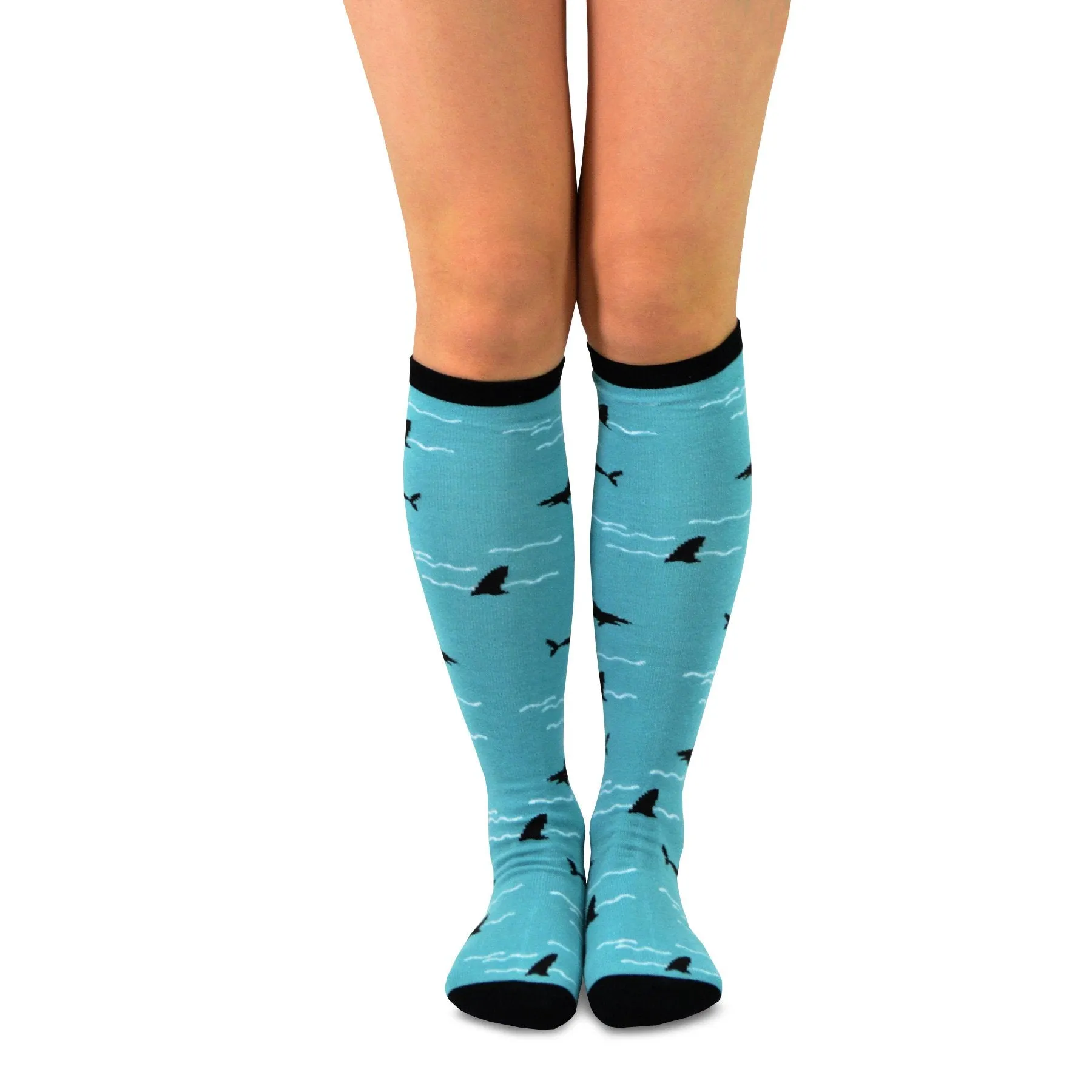 TeeHee Socks Women's Novelty Cotton Knee High Fish and Animal 6-Pack (12171)