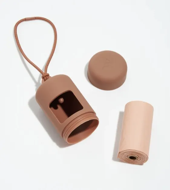 Wild One Poop Bag Carrier and Roll (Cocoa)