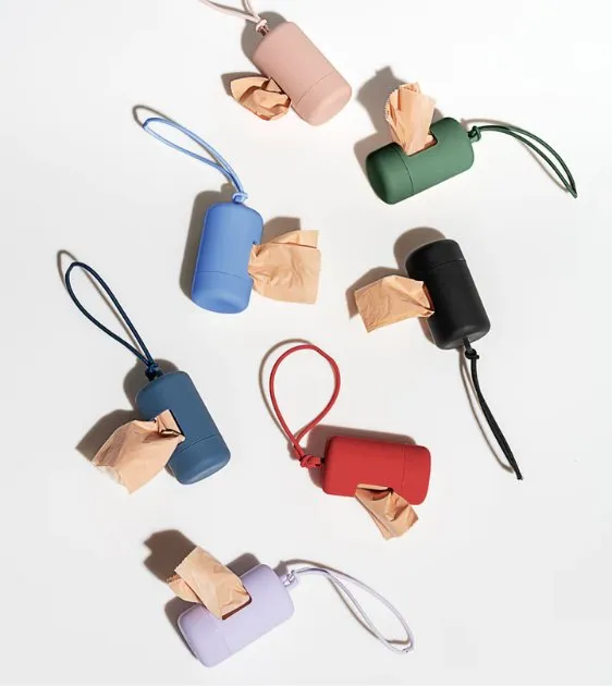 Wild One Poop Bag Carrier and Roll (Cocoa)