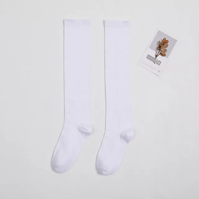 Women's Schoolgirl Cotton Winter Long Socks Clearance