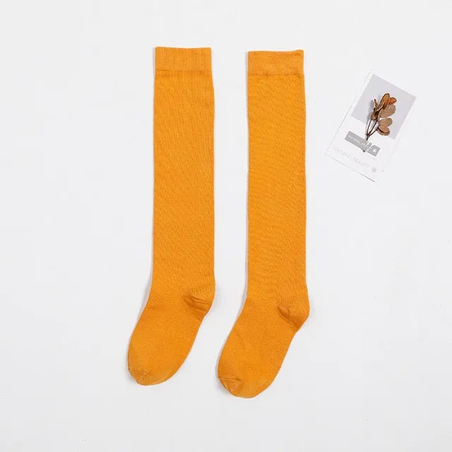 Women's Schoolgirl Cotton Winter Long Socks Clearance