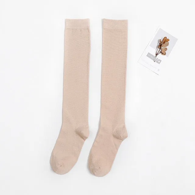 Women's Schoolgirl Cotton Winter Long Socks Clearance