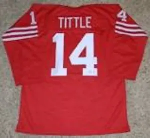 YA Tittle San Francisco 49ers Long Sleeve Throwback Football Jersey